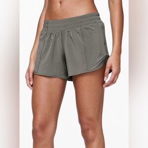 Lululemon, Hotty Hot Short II , Sz 10 Long 4", Grey Sage